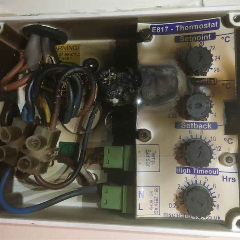 Burnt Out Thermostat